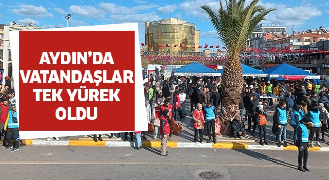 Aydın depremzedeler için tek yürek oldu