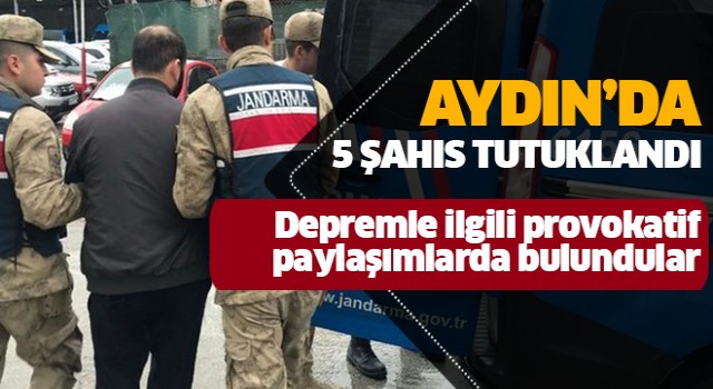 Aydın'da provokatif paylaşımlarda bulunan 5 şahıs tutuklandı