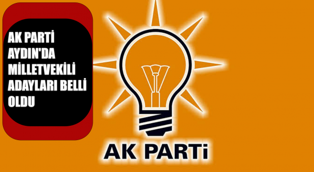 AK Parti Aydın'da milletvekili adayları belli oldu