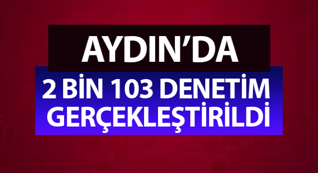 Aydın’da Mart ayı içerisinde 2 bin 103 denetim gerçekleştirildi