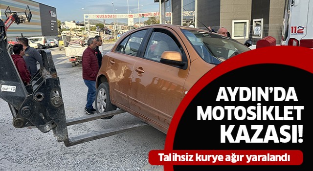 Aydın'daki kazada kurye ağır yaralandı