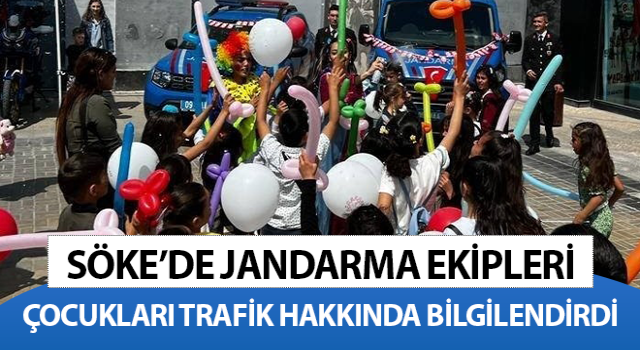 Jandarma ekipleri çocukları trafik hakkında bilgilendirdi