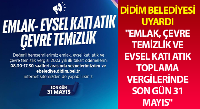 Didim Belediyesi uyardı