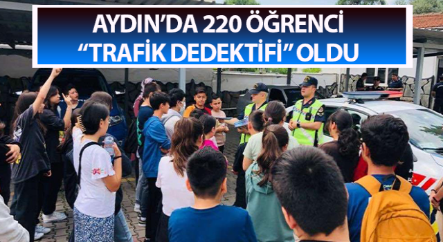 Aydın’da 220 öğrenci “trafik dedektifi” oldu