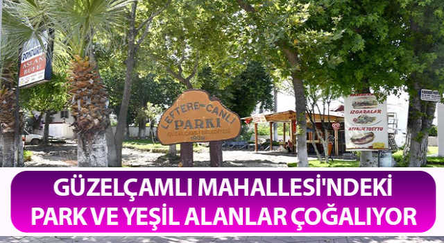 Güzelçamlı Mahallesi'nde yeşil alanlar çoğalıyor