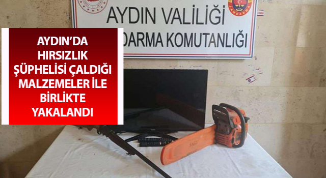 Hırsızlık şüphelisi çaldığı malzemeler ile birlikte yakalandı