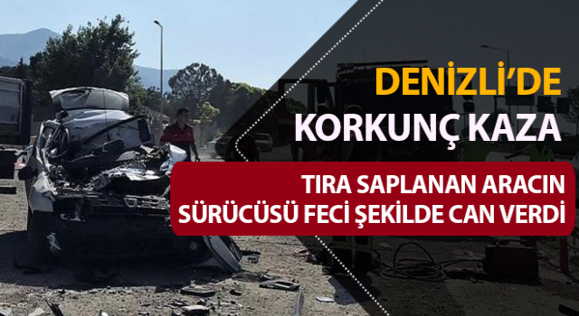 Kurbanlık yüklü tıra arkadan çarpan SUV araç kağıt gibi ezildi