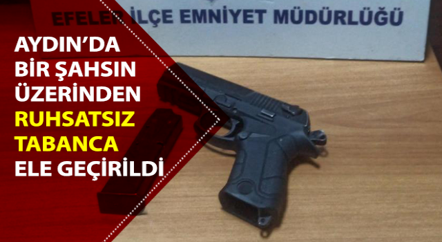 Polis şüphesinde haklı çıktı, üzerinden ruhsatsız tabanca ele geçirildi