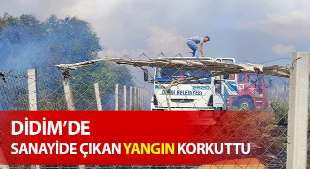 Sanayide çıkan yangın korkuttu