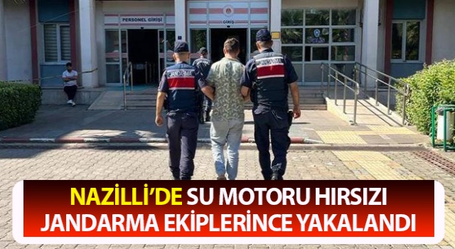 Su motoru hırsızı jandarmadan kaçamadı