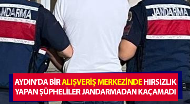 Alışveriş merkezi hırsızları jandarmadan kaçamadı