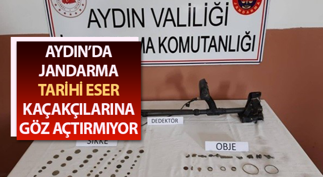 Aydın’da jandarma tarihi eser kaçakçılarına göz açtırmıyor