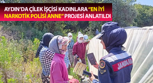 Çilek işçisi kadınlara “En iyi narkotik polisi anne” projesi anlatıldı