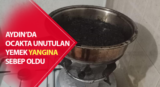 Ocakta unutulan yemek yangına neden oldu