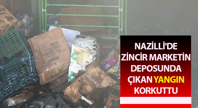 Zincir markette çıkan yangın korkuttu