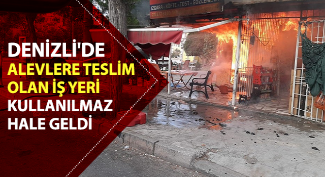 Alevlere teslim olan iş yeri kullanılmaz hale geldi