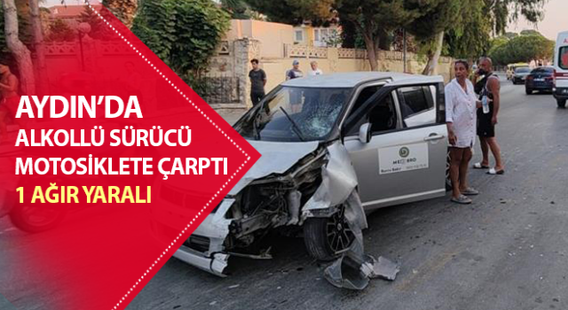 Alkollü sürücü motosikletliye çarptı: 1 ağır yaralı