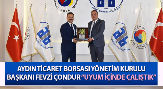 Başkan Çondur: “Uyum içinde çalıştık”