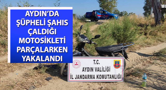 Çaldığı motosikleti parçalarken yakalandı