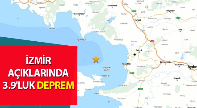 İzmir'de 3.9'luk deprem