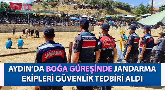 Jandarma boğa güreşinde tedbiri elden bırakmadı