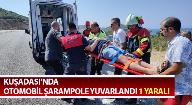 Otomobil şarampole yuvarlandı: 1 yaralı