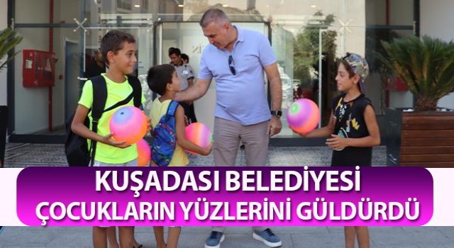 Yeşil alan Kuşadalı çocukların gözdesi haline geldi