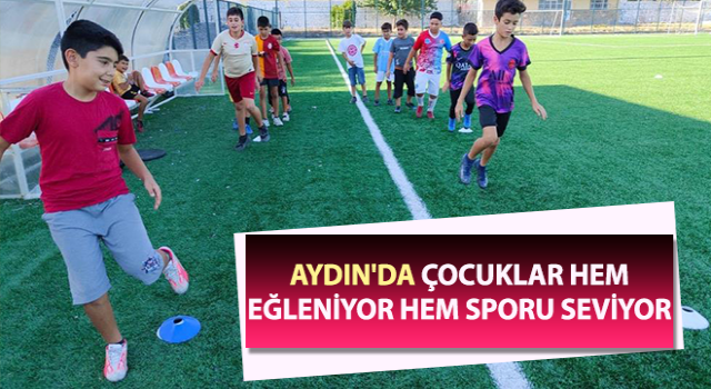 Çocuklar hem eğleniyor hem sporu seviyor