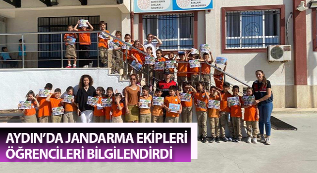 Jandarma ekipleri öğrencileri bilgilendirdi