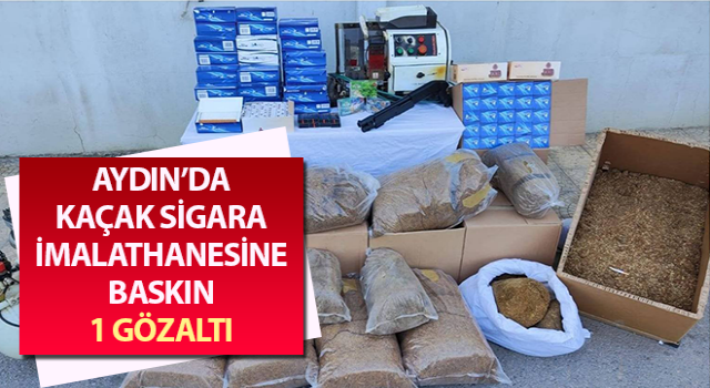 Kaçak sigara imalathanesine baskın: 1 gözaltı