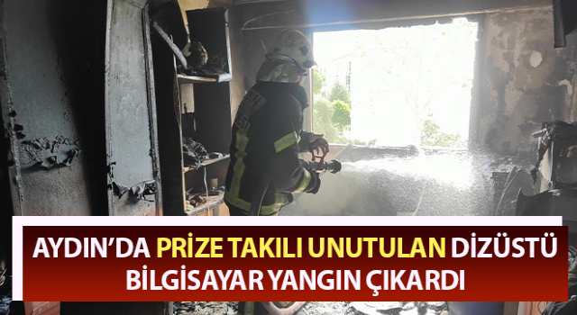 Prize takılı unutulan dizüstü bilgisayar yangın çıkardı