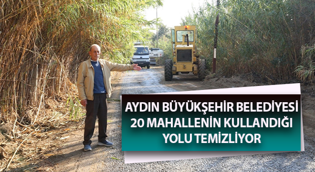 Aydın Belediyesi 20 mahallenin kullandığı yolu temizliyor