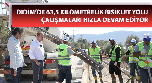 Didim’de bisiklet yolu çalışmaları hızla devam ediyor