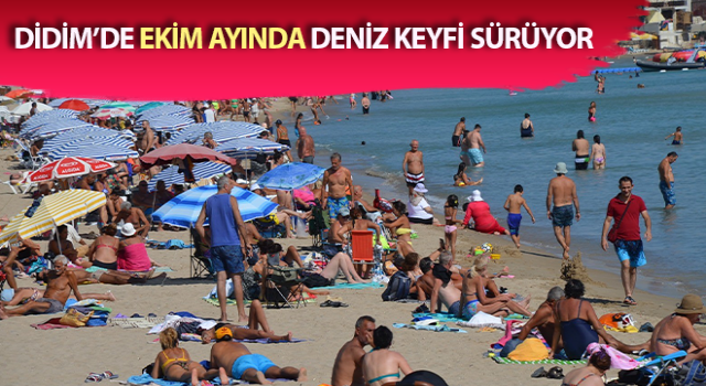 Didim’de Ekim ayında deniz keyfi sürüyor