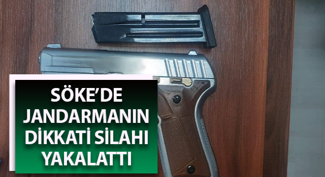 Jandarmanın dikkati silahı yakalattı