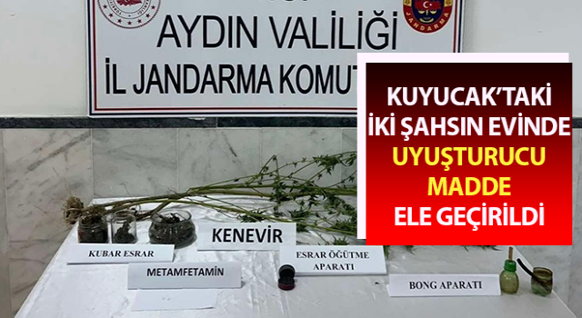 Kuyucak’taki iki şahsın evinde uyuşturucu madde ele geçirildi