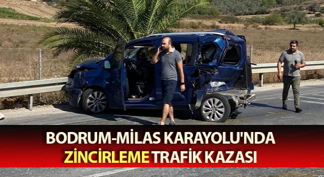 Milas Kemikler mevkiinde zincirleme trafik kazası