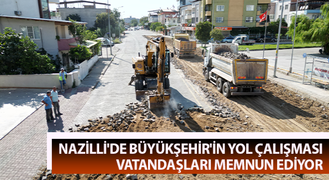 Nazilli’de yol çalışmaları devam ediyor