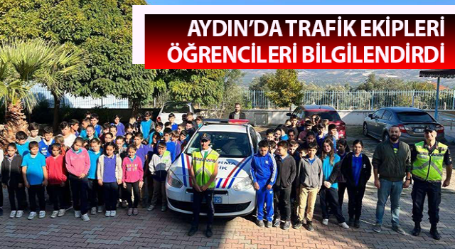 Trafik ekipleri öğrencileri bilgilendirdi