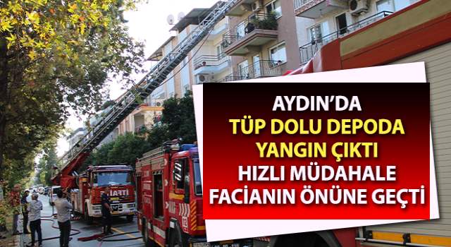 Tüp dolu depoda yangın çıktı