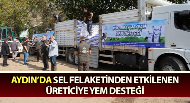 Büyükşehir'den sel felaketinden etkilenen üreticiye yem desteği,