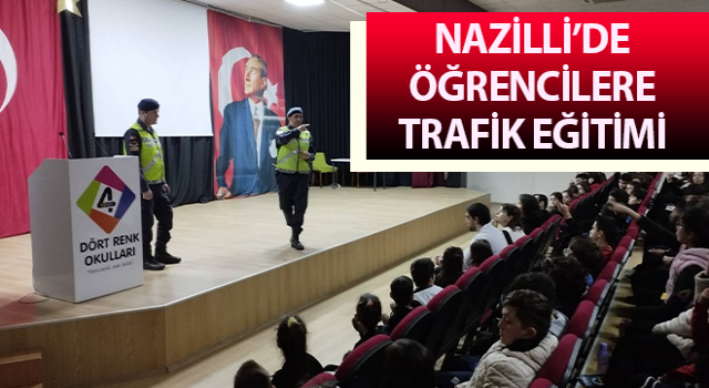 Nazilli’de öğrencilere trafik eğitimi