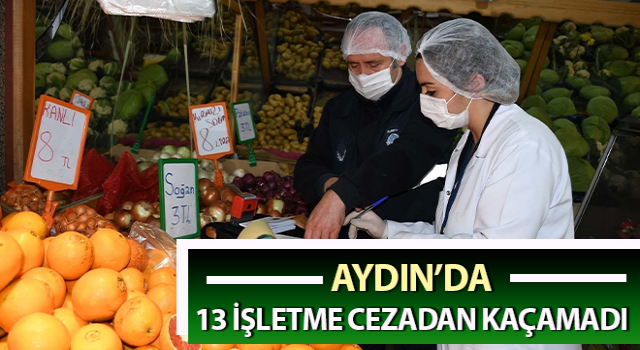 Aydın’da 13 işletme cezadan kaçamadı