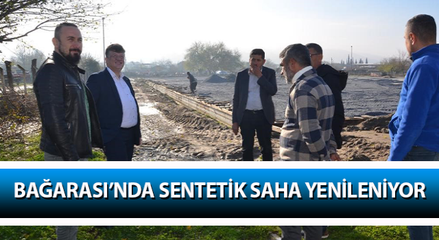 Bağarası’nda sentetik saha yenileniyor