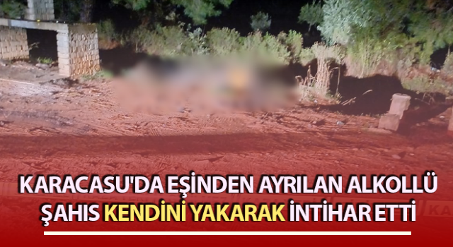 Eşinden ayrılan alkollü şahıs kendini yakarak intihar etti