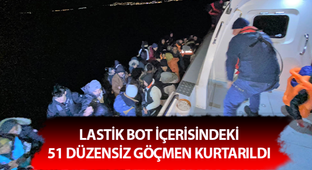 Kuşadası’nda 51 düzensiz göçmen kurtarıldı