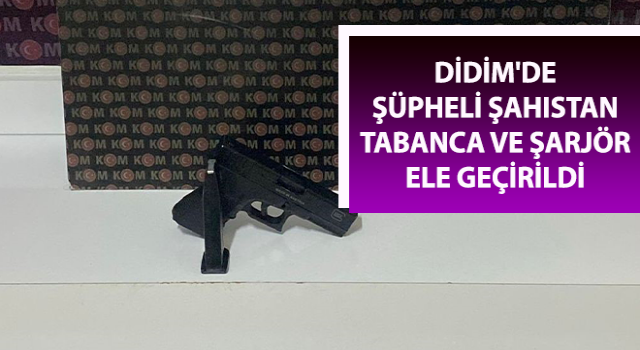 Şüpheli şahsın üzerinden tabanca ele geçirildi