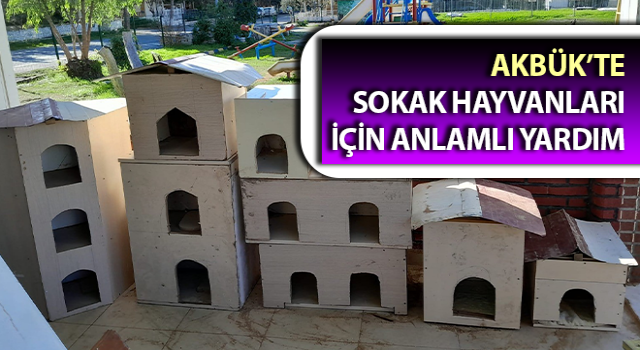 Akbük’te sokak hayvanları için anlamlı yardım