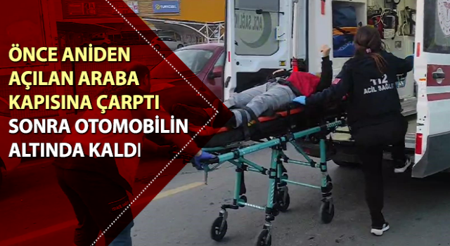 Aydın'da bisiklet sürücüsü araç kapısına çarptı, yaralandı