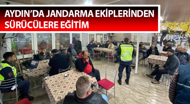 Jandarma ekiplerinden sürücülere eğitim